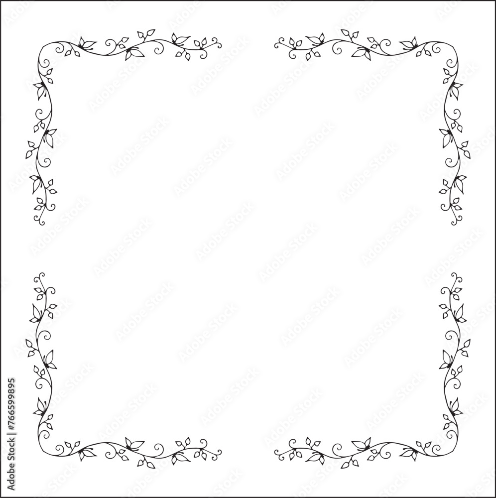 Elegant black and white vegetal ornamental frame with butterflies, decorative border, corners for greeting cards, banners, business cards, invitations, menus. Isolated vector illustration.
Elegant black and white vegetal ornamental frame with butterflies, decorative border, corners for greeting cards, banners, business cards, invitations, menus. Isolated vector illustration.