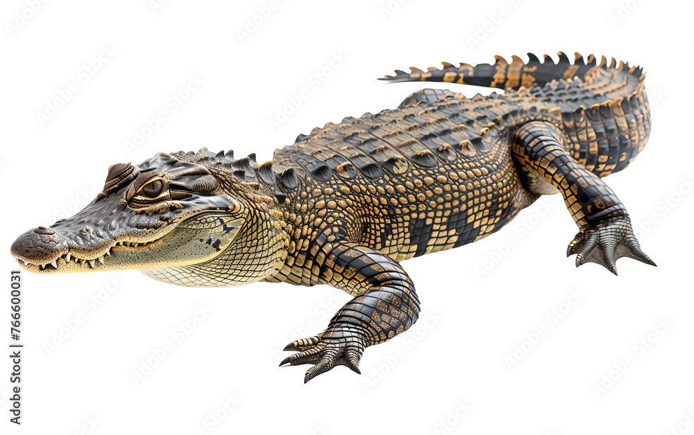 Fototapeta premium Crocodile isolated on white or transparent background