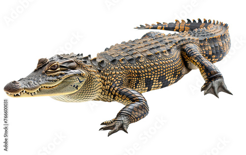 Crocodile isolated on white or transparent background