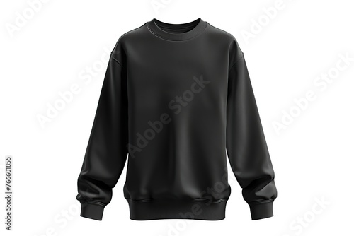 Front view of blank sweatshirt isolated on white background