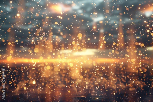 Enchanted Twilight: Sparkling Magic Rain of Glitter in Ultra HD. © Hammad