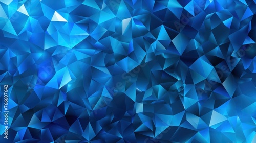 3d Illustration Abstract Geometrical Blue Triangle texture Background. AI generated image