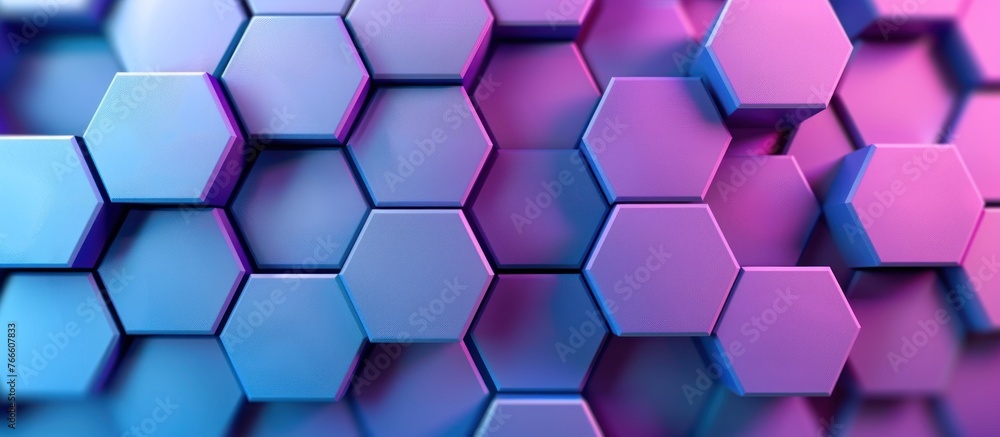 A collection of hexagons in multiple vibrant colors creating an abstract geometric background. A collection of hexagons in multiple vibrant colors creating an abstract geometric background.