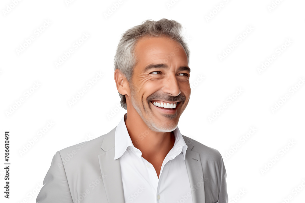 Middle aged man on isolated chroma key background Middle aged man on isolated chroma key background