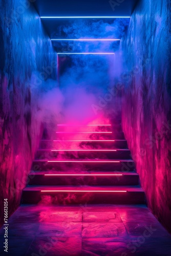 Smoke Emerging From Stairs