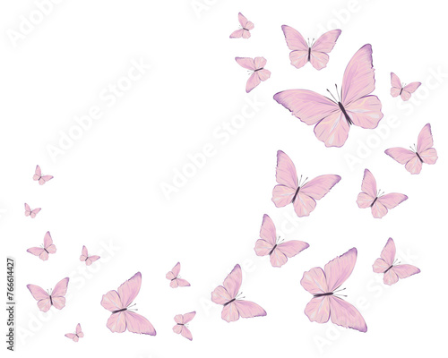 pink butterfly flock of butterfly design