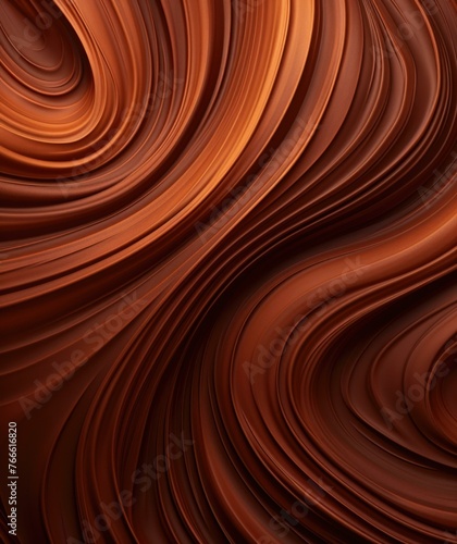 A close up of a brown swirl pattern. Generative AI.