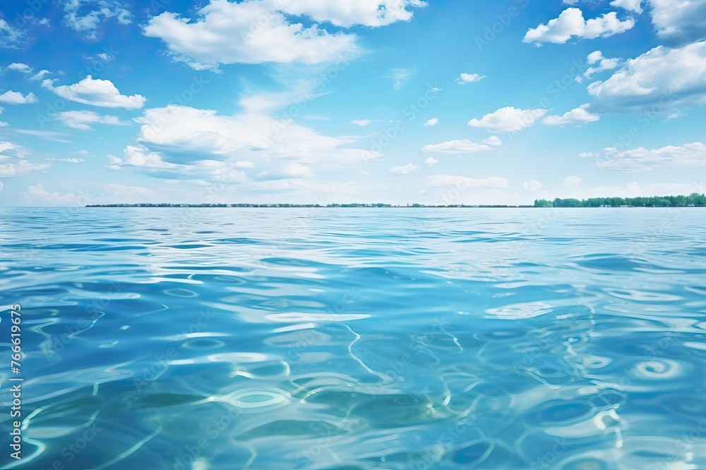 Obraz premium skyline between sea and sky. copy space, background, landscape