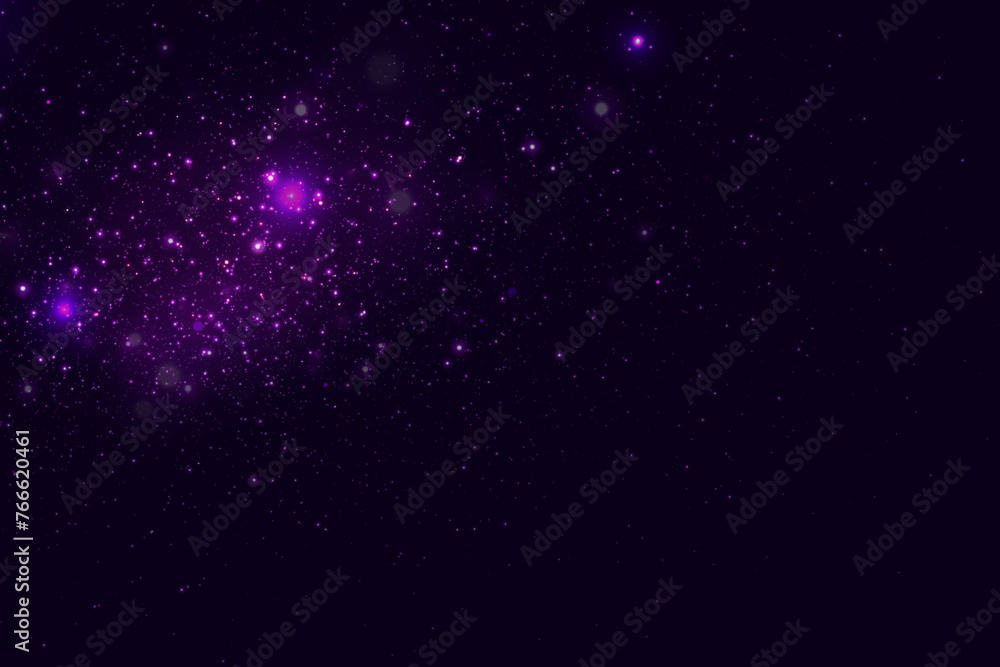 Abstract magic background. Magic of light and flash of particles. Explosion of glare and stars. Vector EPS10