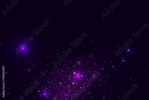 Abstract magic background. Magic of light and flash of particles. Explosion of glare and stars. Vector EPS10 © DENYS