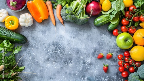 Copy space background with assortment of vegetables