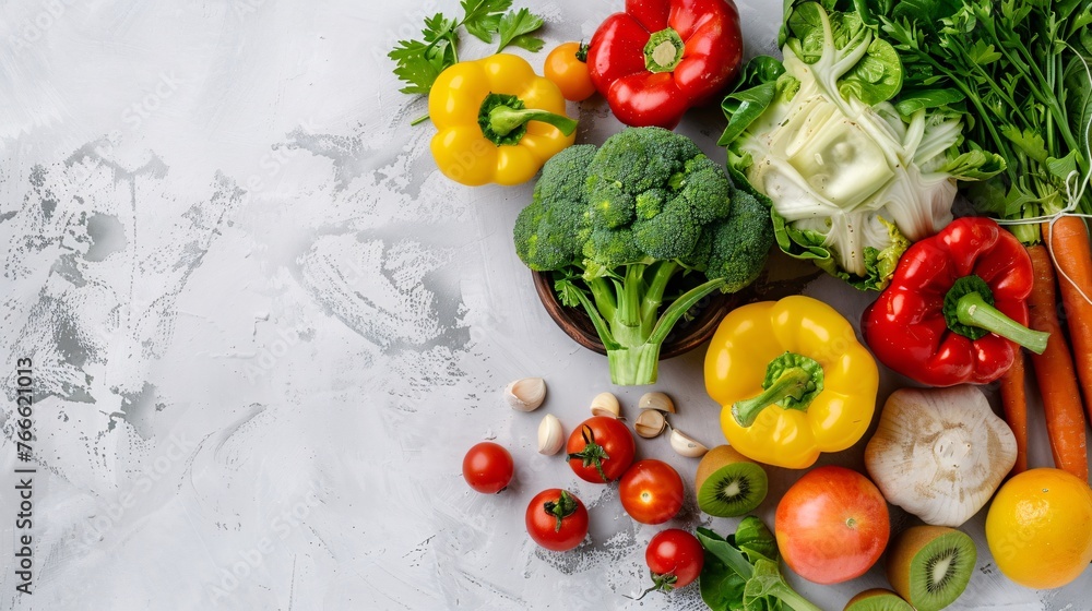 Copy space background with assortment of vegetables Copy space background with assortment of vegetables