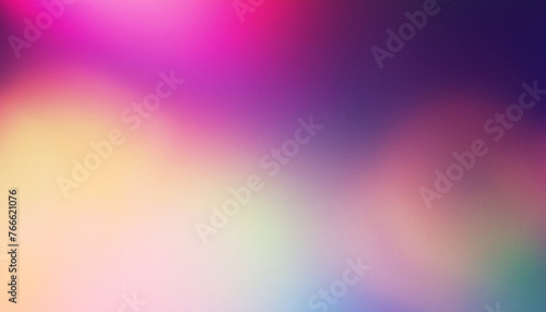 Colored Holographic Gradient Blur Abstract Background, Light Leaks - Photo Overlay with Film Grain and Dust Texture