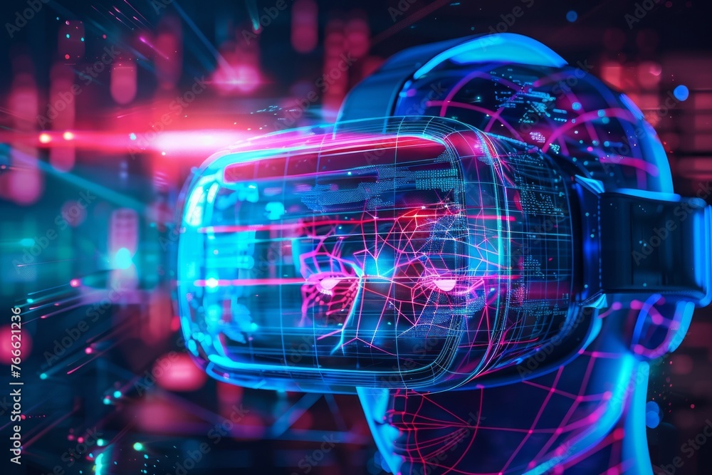 Cuttingedge VR matrix immersion a dynamic technological backdrop