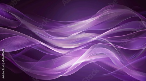 Abstract illustration wavy flowing purple line smoke texture background. AI generated image
