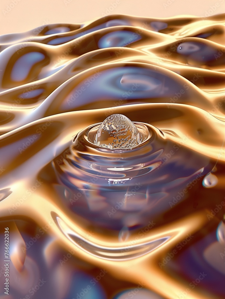 Floating Water Droplet