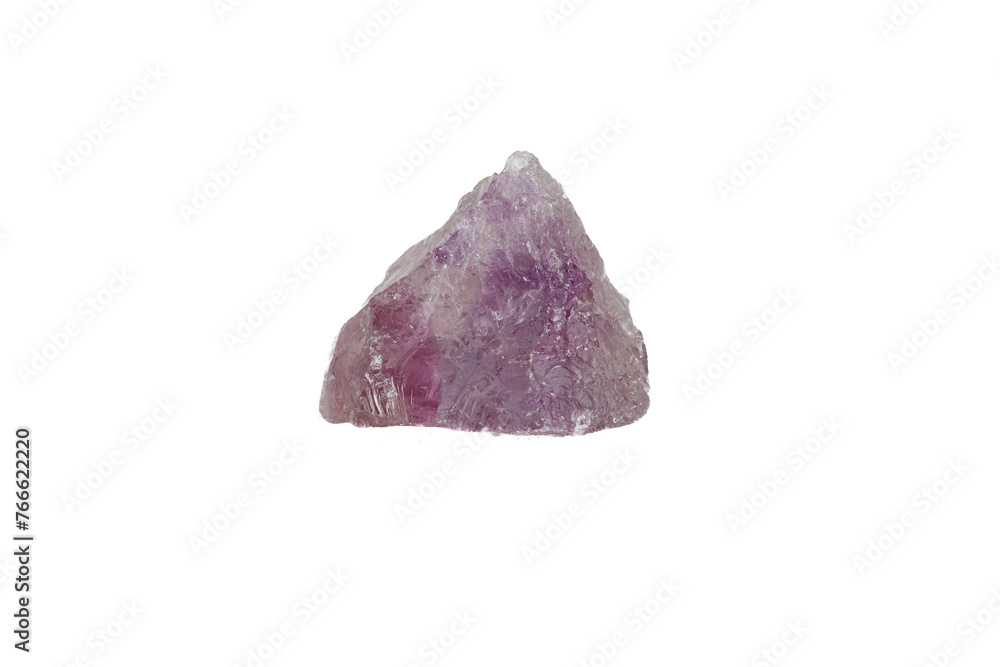 Fototapeta premium Amethyst mineral stone macro on white background