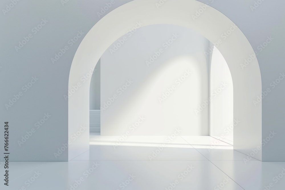 Minimalistic Elegance White Abstract Geometric Background