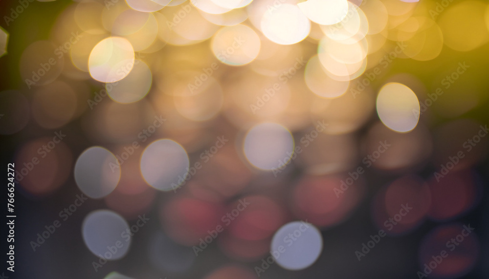 Abstract bokeh background with defocused lights and shadows; light spots, defocus; copy space