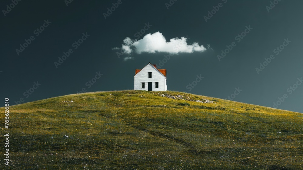 The hill houses under the clouds The hill houses under the clouds