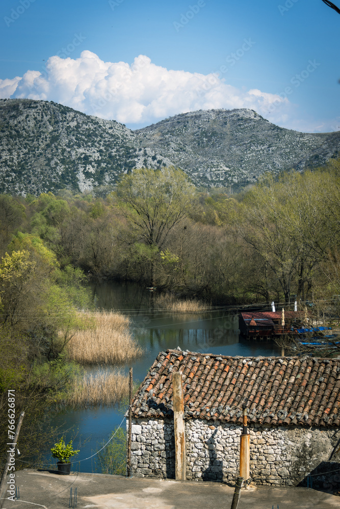 Naklejka premium Small fishing village in Montenegro