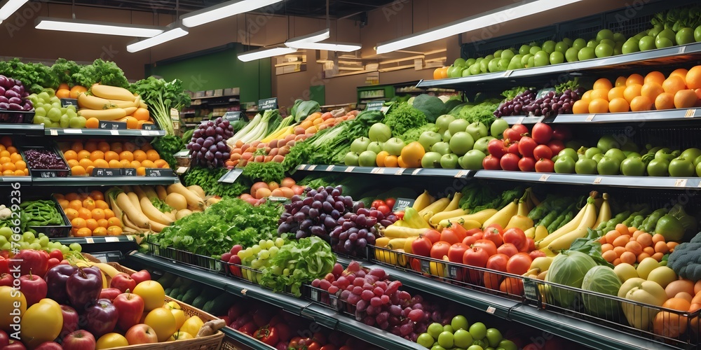A Vibrant Harvest: Fresh Produce on Display - obrazy, fototapety, plakaty 
