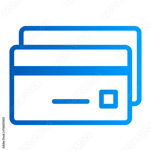 This is the Credit Card icon from the Finance icon collection with an outline gradient style