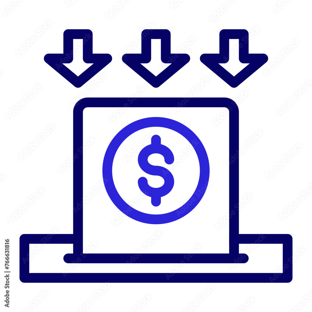 This is the Withdrawal icon from the Finance icon collection with an outline color style This is the Withdrawal icon from the Finance icon collection with an outline color style
