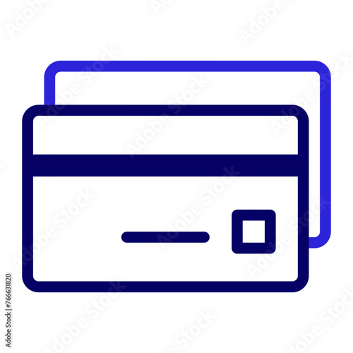 This is the Credit Card icon from the Finance icon collection with an outline color style