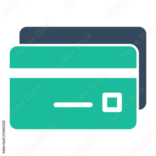 This is the Credit Card icon from the Finance icon collection with an color style