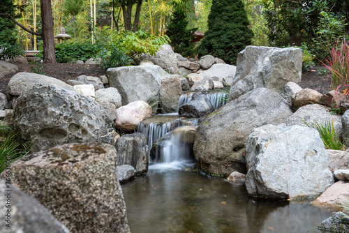 Waterfall at Japanese Garden, Lithia Park, Ashland, Oregon 