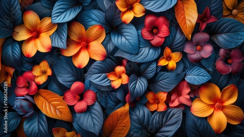 Exotic Leaves Background