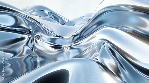 3D rendering of a smooth metal surface with soft reflections. The image is seamless and can be tiled to create a larger surface. photo