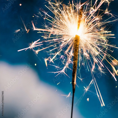 空に向けた手持ち花火
