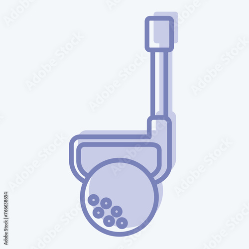 Icon Iron. related to Golf symbol. two tone style. simple design editable. simple illustration