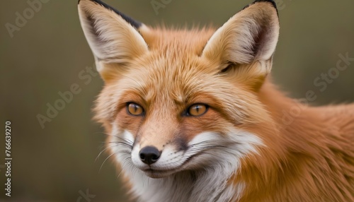 A Fox With Its Eyes Half Closed In Contentment © Kara