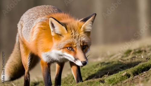 A Fox With Its Nose Twitching Sniffing For Food © Kara