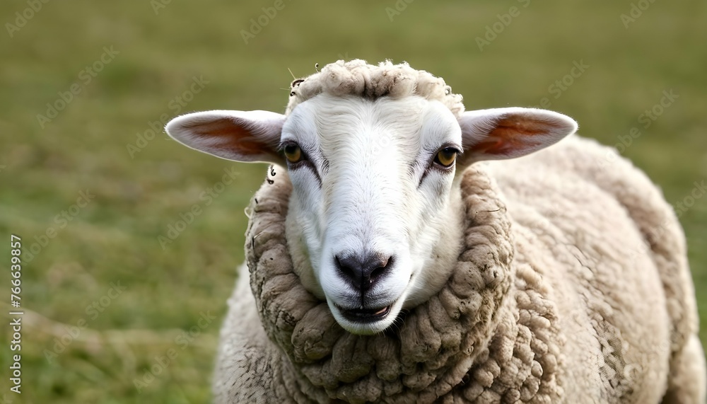 A Sheep With A Mischievous Grin