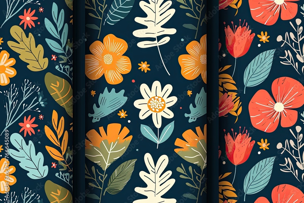 Nature's seamless pattern Exploring the Intricate Patterns and Motifs Inspired by the Beauty of Flora and Fauna