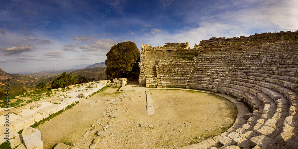 Segesta Amphitheatre Panorama
