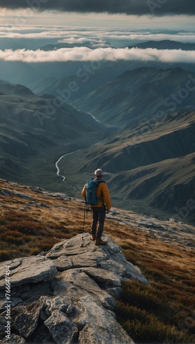 Alone at the Summit A Cinematic Portrait of the Hiker