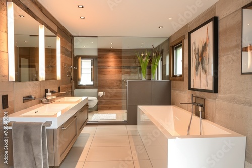 Sophisticated bathroom with a spa like atmosphere