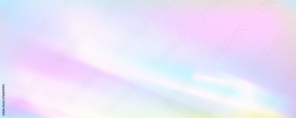 Abstract background featuring a holographic blur with a color gradient.Vector grain noise texture, and watercolor blend.Neon iridescent colors creating a smooth gradation effect.