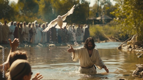 Jesus and John the Baptist at the Jordan River