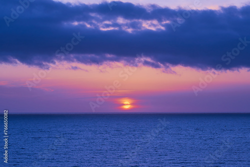 Colorful sunrise on the coast of Gran Canaria