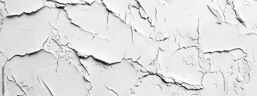 Fototapeta premium white rough plaster facade texture background banner. abstract white background modern design