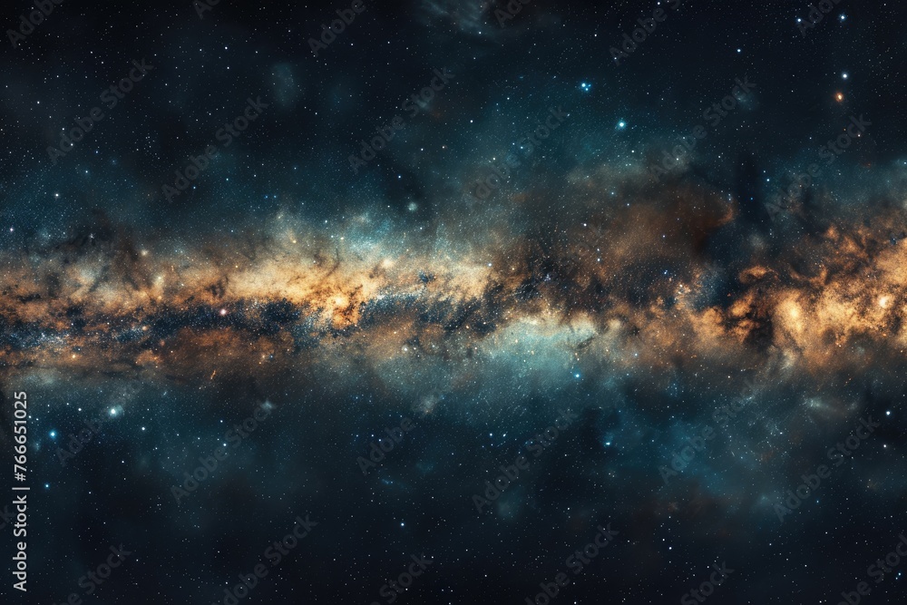 The vastness of the cosmos captured in panoramic astrophotography - obrazy, fototapety, plakaty 