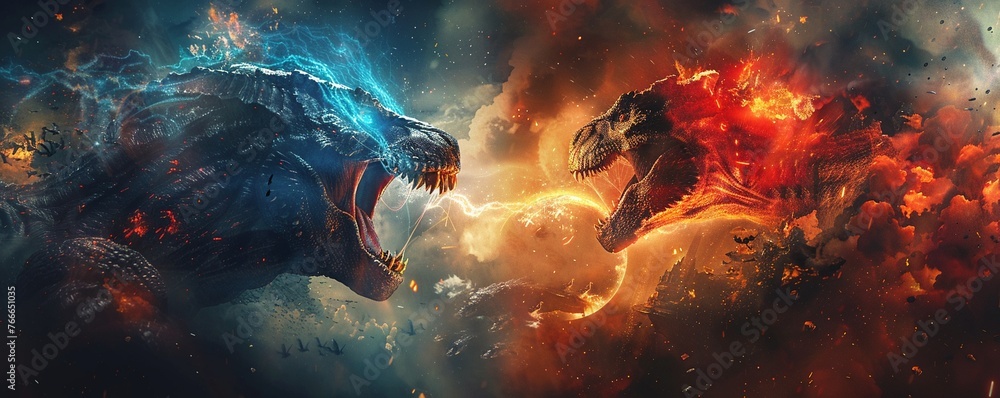 Illustrate the evolution of special effects in movies from a side view perspective Emphasize the magic of practical effects merging into digital wizardry Create a visually striking composition that sp Illustrate the evolution of special effects in movies from a side view perspective Emphasize the magic of practical effects merging into digital wizardry Create a visually striking composition that sp