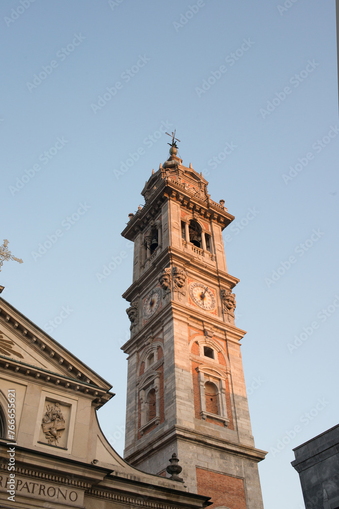 Bell tower of Bernascone in Varese, Italy