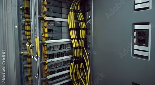 Wired server network switch and cables